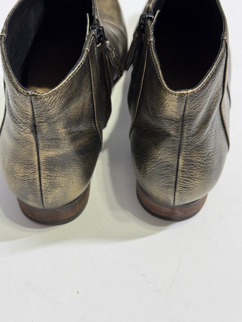 Cole Haan Allen Women’s Metallic Gold Ankle Booties Sz. 10B - Picture 5 of 14